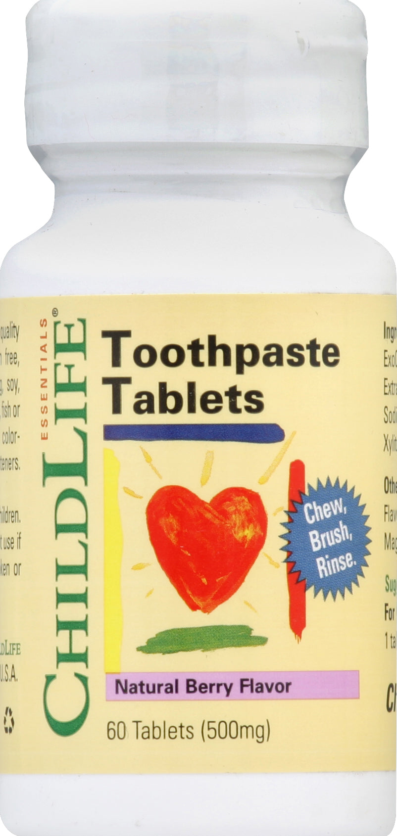 Childlife Essentials Toothpaste Tablets 60 Tab [UNFI #23600] T