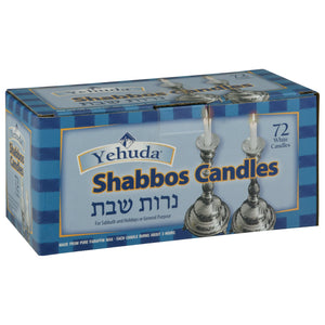 Yehuda Sabbath Candles 8/72 EA [UNFI #18676] T