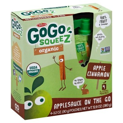 Gogo Squeez Apple Cinnamon 12/4/3.2 Oz [UNFI #23898]