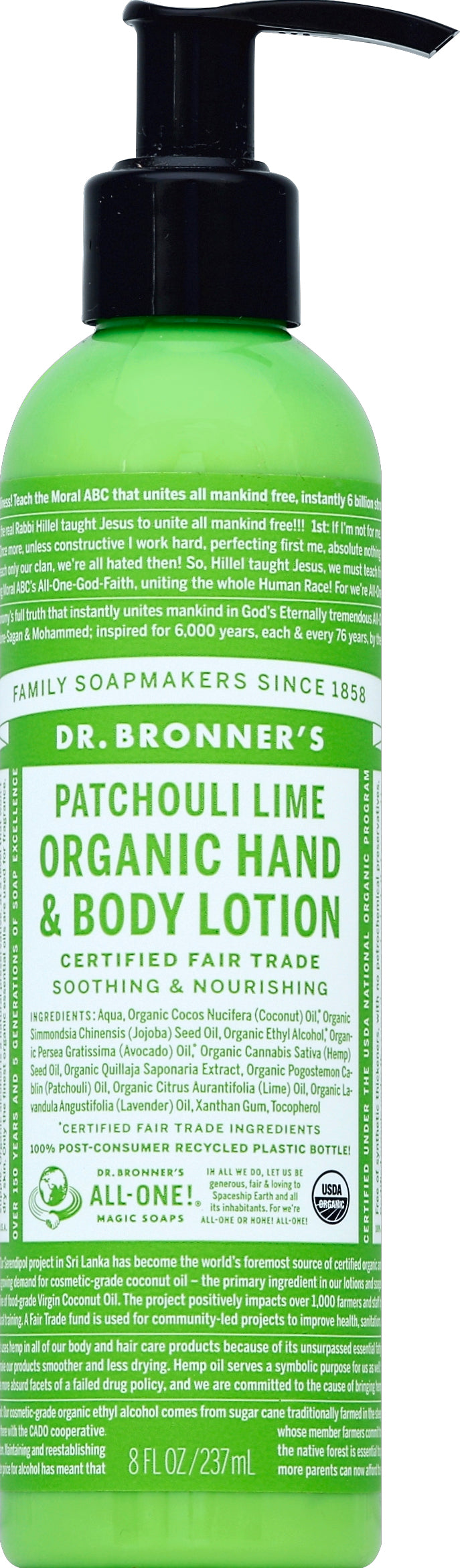 Dr. Bronners Patchouli Lime 8 Oz [UNFI #56070] T