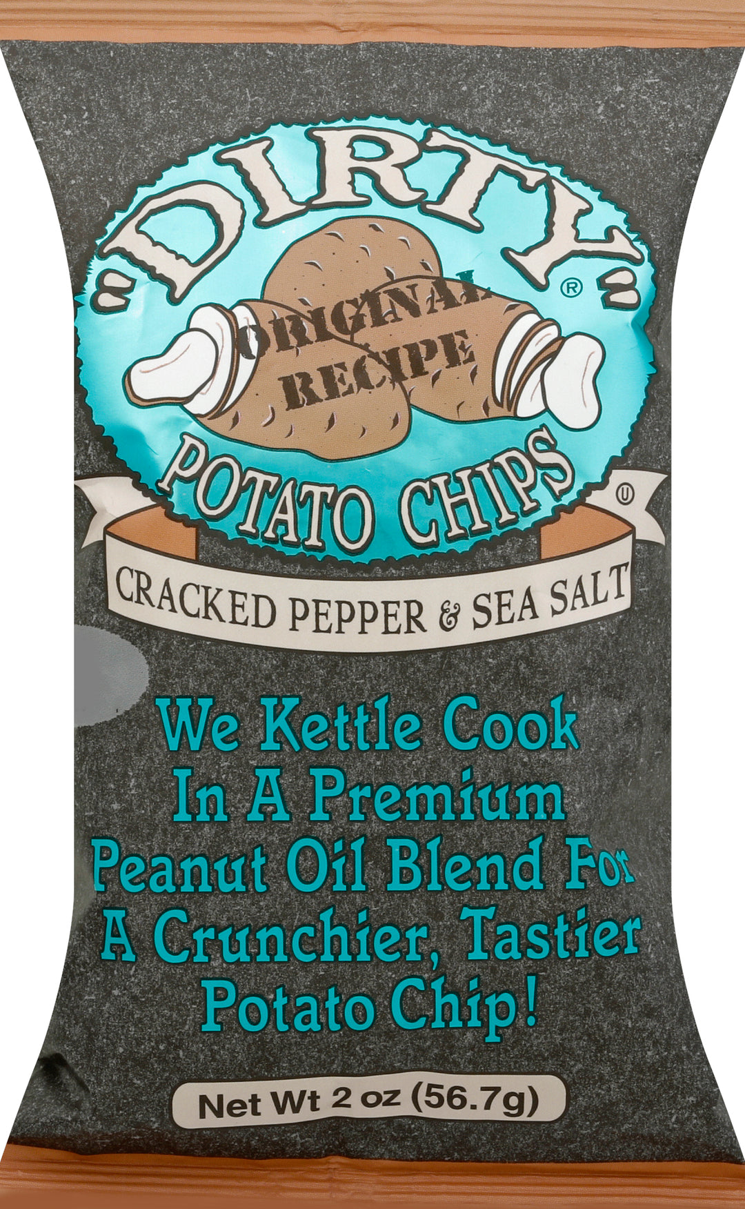 Dirty Potato Chips Cracked Pepper & Sea Salt 25/2 Oz [UNFI #05967]