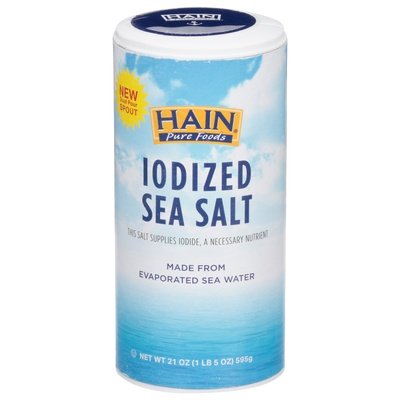 Hain Sea Salt Iodized 8/21 Oz [UNFI #07266]