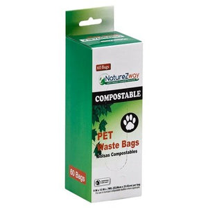 Naturezway Compostable Pet Waste Bags 12/60 Ct [UNFI #88488] T