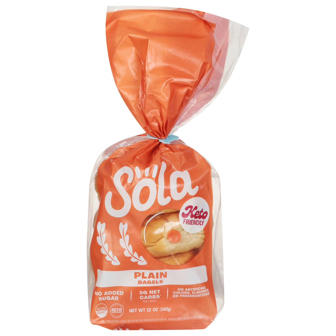 Sola Plain Bagels 6/12 Oz [UNFI #18143]
