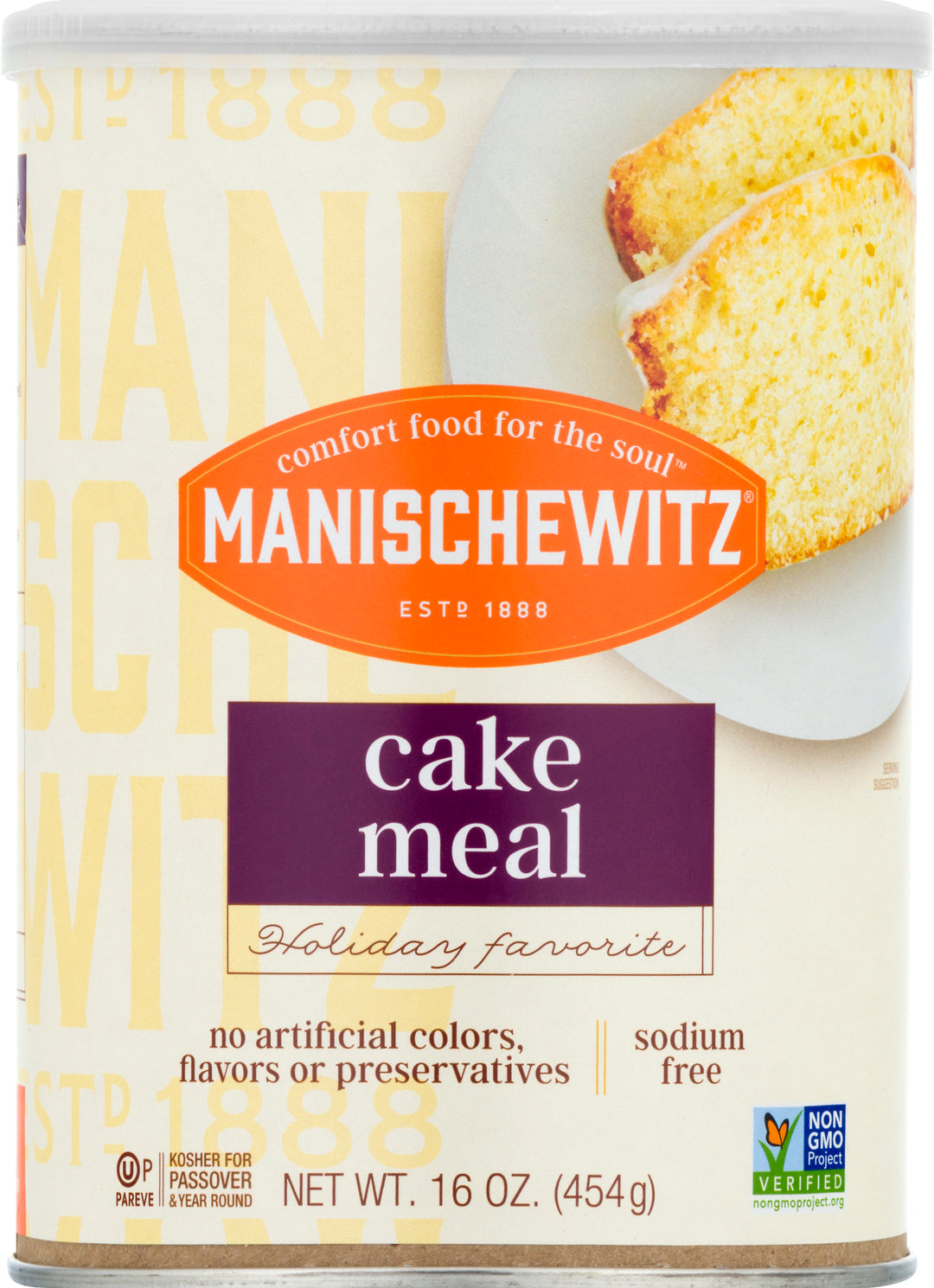 Manischewitz Cake Meal Canister 12/16 Oz [UNFI #84976]