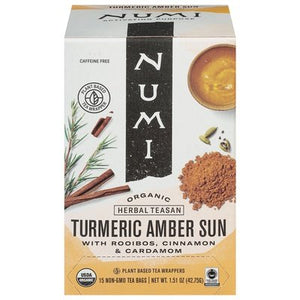 Numi Tea Amber Sun,Rooibos,Cinn,Cardamon 6/15 Bag [UNFI #81242]