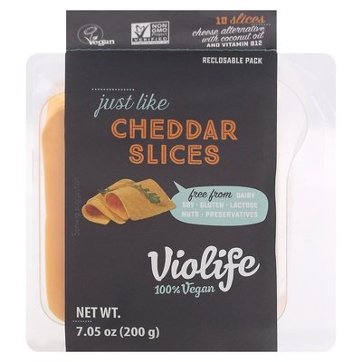 Violife Cheddar Slices 8/7.05 Oz [UNFI #34711]