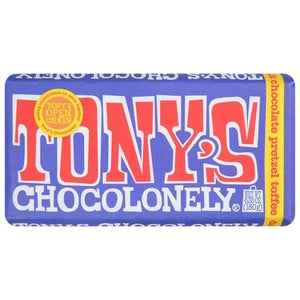 Tonys Chocolonely 42% Dk Mlk Choc Pretz Toffee 15/6.35 Oz [UNFI #59221]