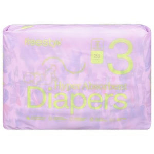 Freestyle Diapers Baby Size 3 6/28 Ct [UNFI #17367]