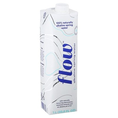 Flow Water 100% Nat Alkaline Spring Wtr 12/1 Ltr [UNFI #21280]