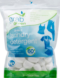 Grab Green Laundry Detergent,Big Pouch,Ff 4/60 Ct [UNFI #60842] T