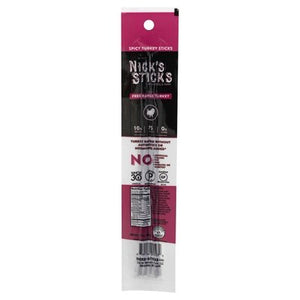 Nicks Sticks Snack Stick,Spicy Turkey,Frrrnge 25/1.7 Oz [UNFI #48891]