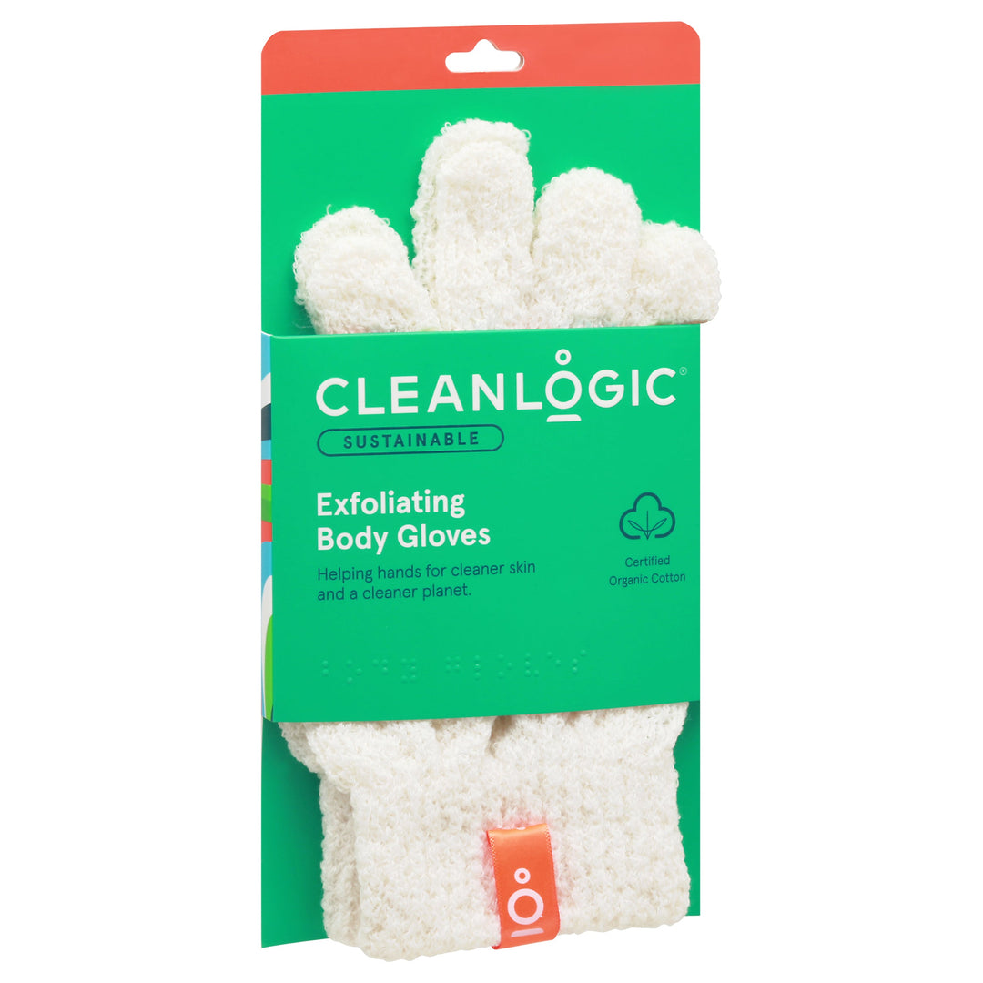 Cleanlogic Bath Gloves Exfoliating 2 CT [UNFI #23926] T