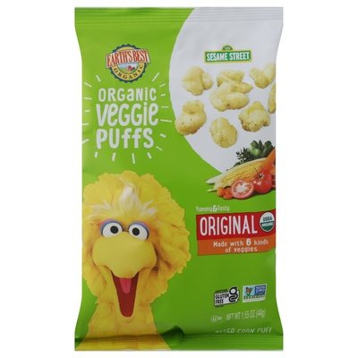 Earths Best Original Veggie Puffs 4/1.55 Oz [UNFI #66667]