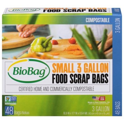 Biobag Food Scrap Bags 3 Gallon,Small 12/48 Ct [UNFI #61133] T
