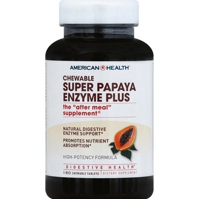 American Health Papaya Super Plus 180 Tab [UNFI #84926] T