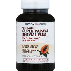 American Health Papaya Super Plus 180 Tab [UNFI #84926] T