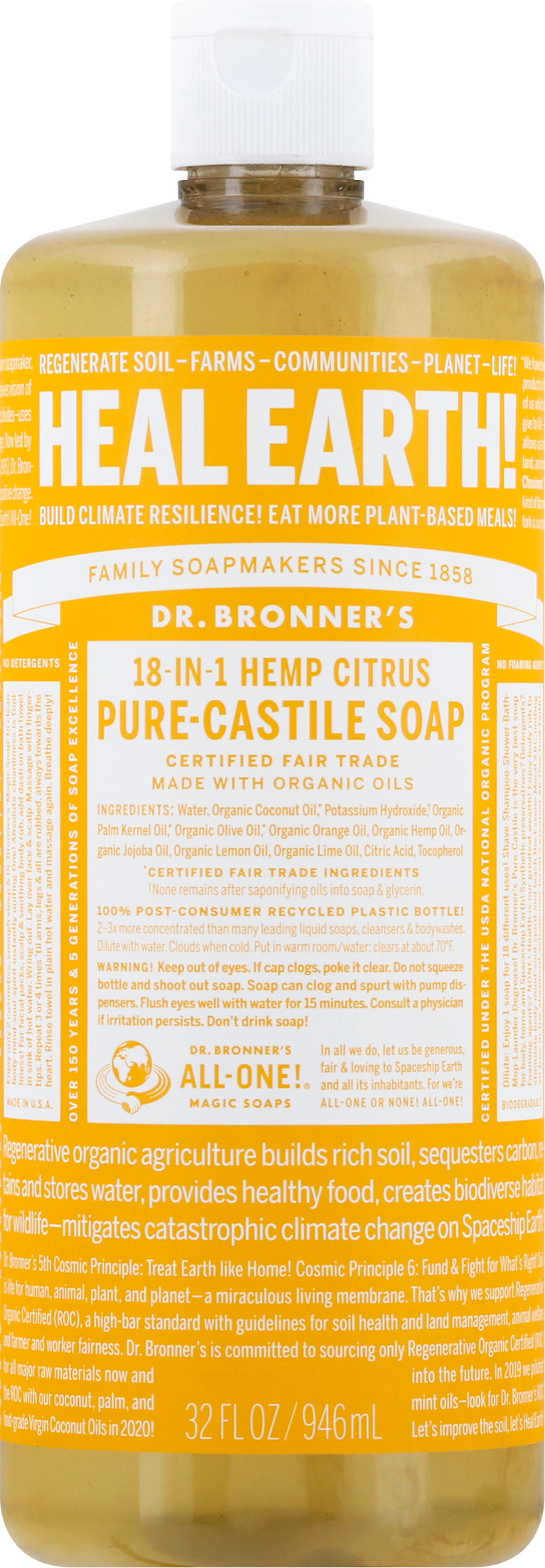 Dr. Bronners Citrus 32 Oz [UNFI #83860] T