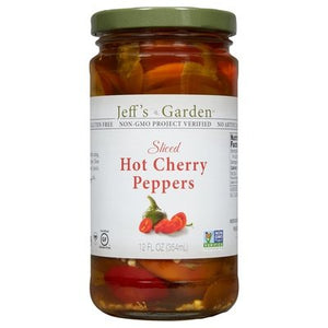 Jeffs Garden Cherry Peppers Hot Sliced 6/12 Oz [UNFI #24103]