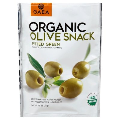 Gaea Pitted Green Snack Pack 8/2.3 Oz [UNFI #24596]