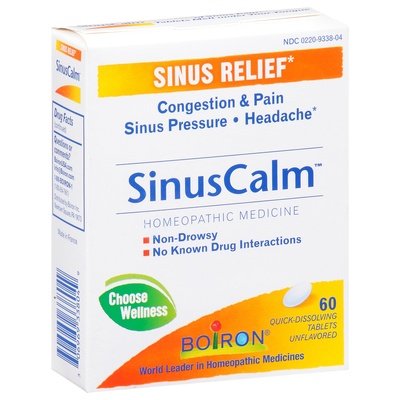 Boiron Sinuscalm Sinus Relief 60 Tabs [UNFI #38850] T