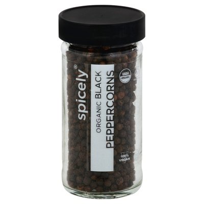 Spicely Organics Peppercorn Black Whole 3/1.7 Oz [UNFI #13750]
