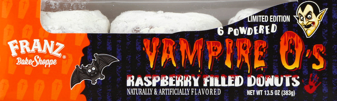 Franz Bakery 6Ct Powder Raspberry Filled Donuts 8/13.5 Oz [UNFI #33718]