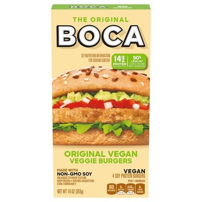 Boca Burger Organic/Natural Vegan Original 12/4/2.5 Oz [UNFI #75491]