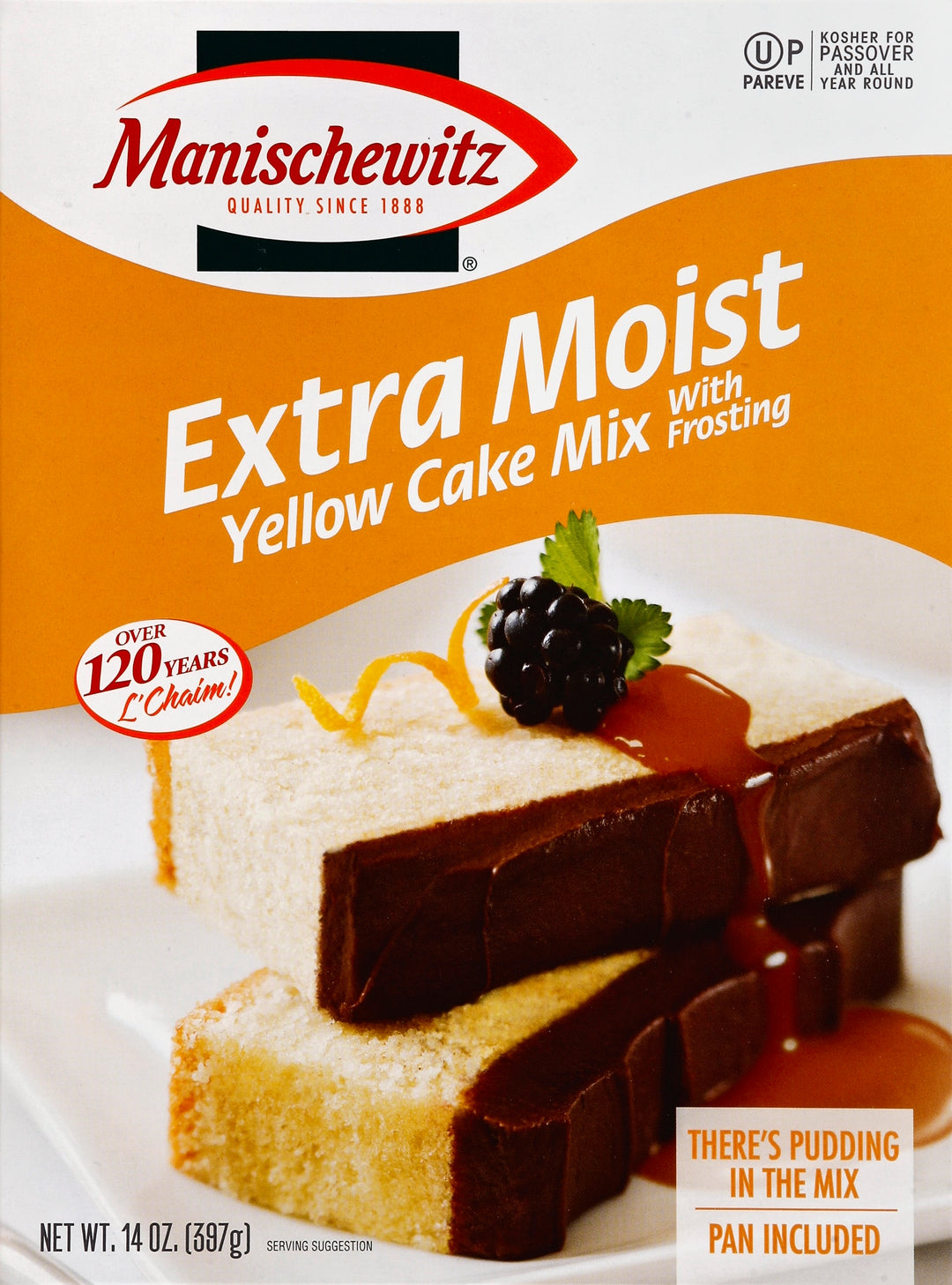 Manischewitz Cake Mix Extra Moist Yellow 12/14 Oz [UNFI #79877]