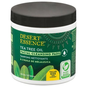 Desert Essence Face Cleanse Pads,Tea Tree Oil 100 Ct [UNFI #17425] T
