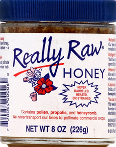 Really Raw Honey Honey Raw Unheated Unstrained 8 Oz [UNFI #47756]