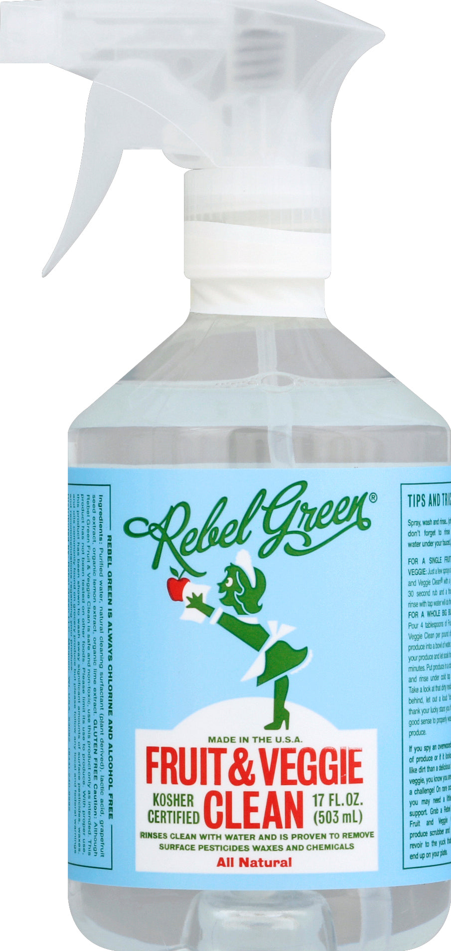 Rebel Green Spray Fruit & Veggie Clean 12/17 OZ [UNFI #79920] T