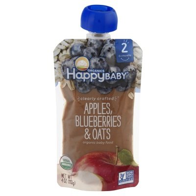 Happy Baby Apple Blueberries & Oats 16/4 Oz [UNFI #26750]