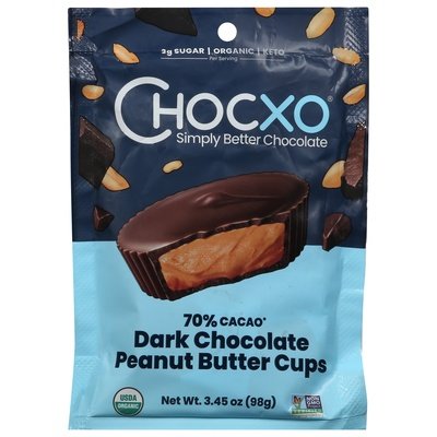 Chocxo Dark Chocolate Pb Cups 6/3.45 Oz [UNFI #10009]