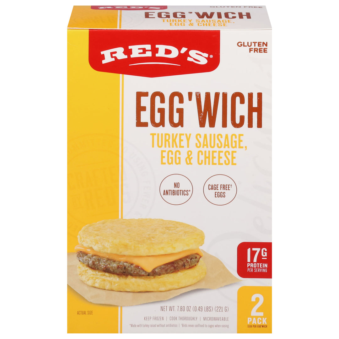 RedS Eggs Turkey Sausage & Cheese 6/7.8 OZ [UNFI #01133]