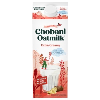 Chobani Extra Creamy Plain Oat Beverage 6/52 Oz [UNFI #04257]