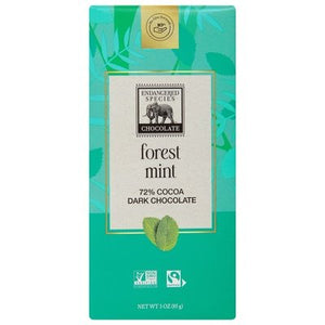 Endangered Species Chocolate Rainforest Dark W/Mint 12/3 Oz [UNFI #30520]