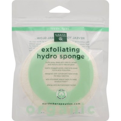 Earth Therapeutics Organic Cotton Round Sponge 1 Ct [UNFI #03184] T