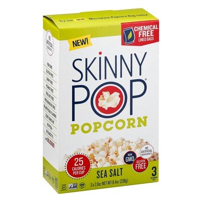 Skinnypop Popcorn Sea Salt Microwave Popcorn 3Pk 12/3/2.8Z [UNFI #16740]