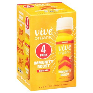 Vive Organic Immunity Boost Shot 4-Pack 6/4/2 Oz [UNFI #25300]