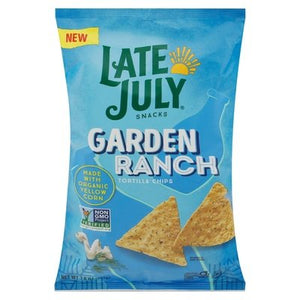 Late July Snacks Tortilla Chips Garden Ranch 12/7.8 Oz [UNFI #03032]