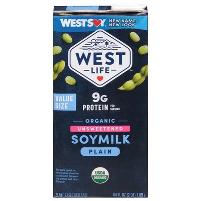 Westsoy Soymilk Unsweetened Original 8/64 Oz [UNFI #38030]