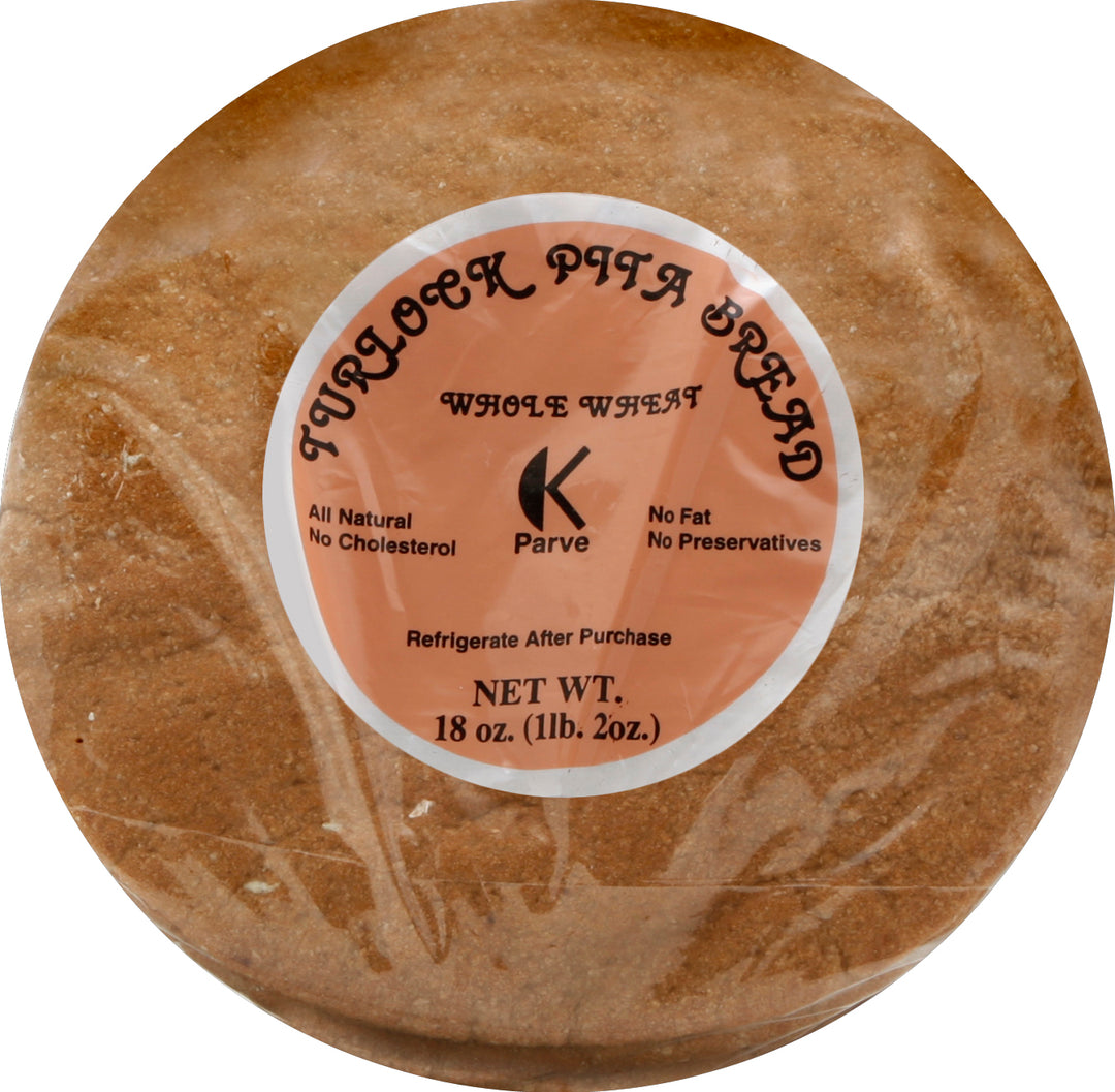 Turlock Bakery Pita Whole Wheat 18/18 Oz [UNFI #59615]