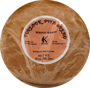 Turlock Bakery Pita Whole Wheat 18/18 Oz [UNFI #59615]