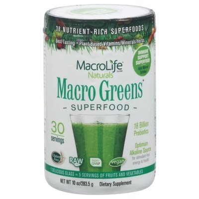 Macro Life Naturals Macro Greens Canister 10 Oz [UNFI #45911] T