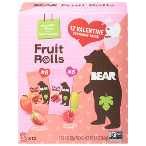 Bear Fruit Roll 2 Flavor Valentine 5/8.4 Oz [UNFI #25686]