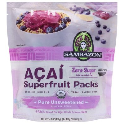 Sambazon Pure Acai 4Pk 10/4/100Grm [UNFI #66824]