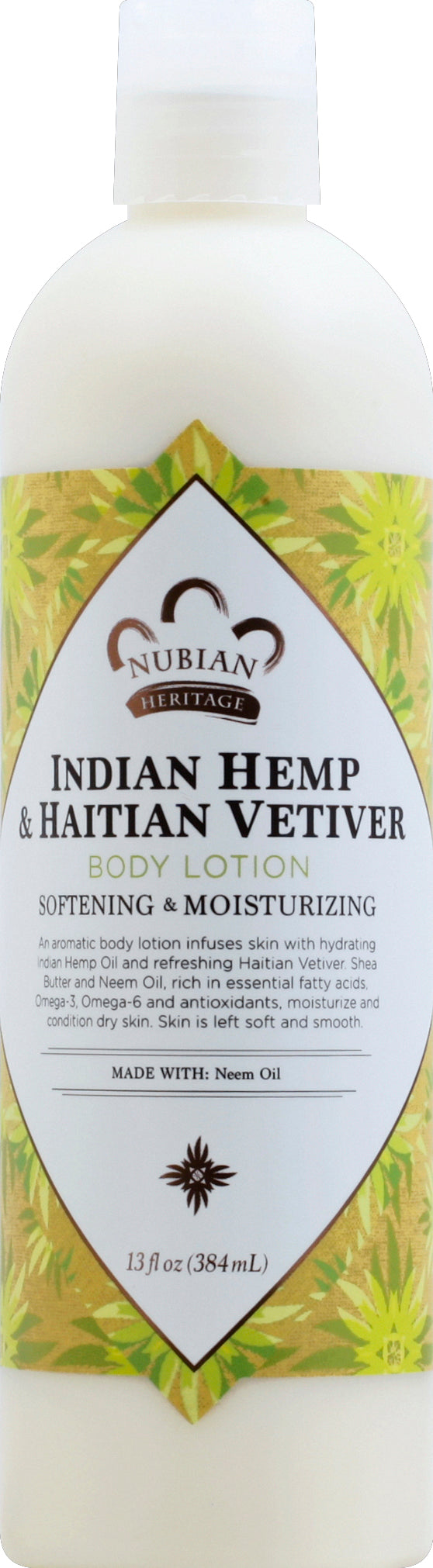 Nubian Heritage Indian Hemp/Hatian Vetiver Bdy 13 Oz [UNFI #06946] T