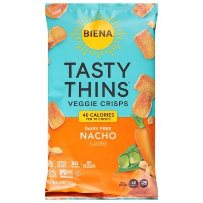 Biena Tasty Thins Nacho Chickpea 12/4 Oz [UNFI #71947]