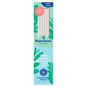 Repurpose Compostable Straws 50 Ct 20/50 Ct [UNFI #06115] T